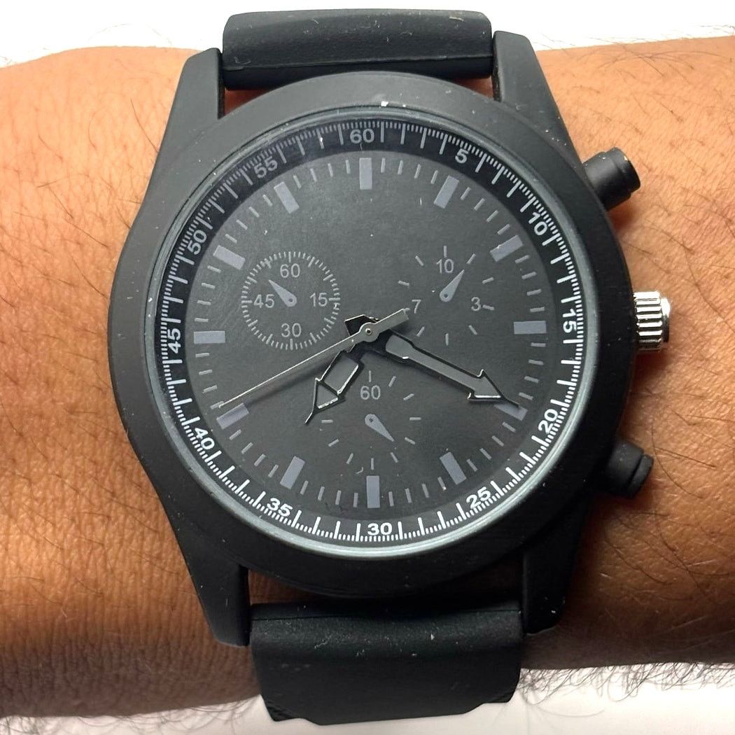 Other Black Retro Men's Watch Size ONE SIZE - 1 Thumbnail