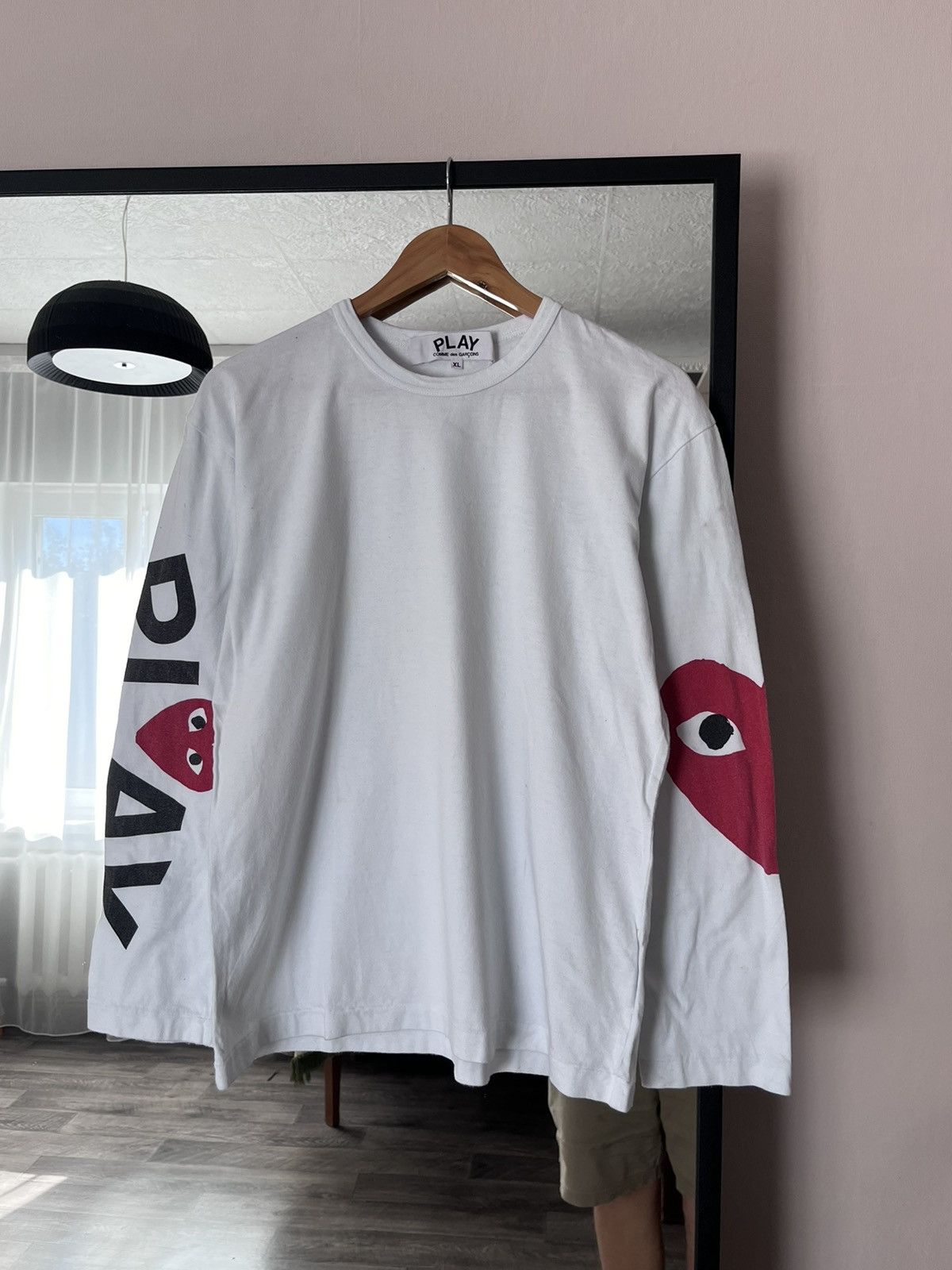 Comme des Garcons PLAY Commes des Garcons Play Big Logo Longsleeve Size US XL / EU 56 / 4 - 1 Thumbnail