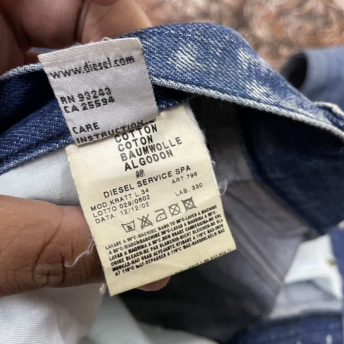 Diesel 🔥Vintage Diesel Industry Stoned Washed Ripped Distress Jeans Size US 32 / EU 48 - 18 Thumbnail