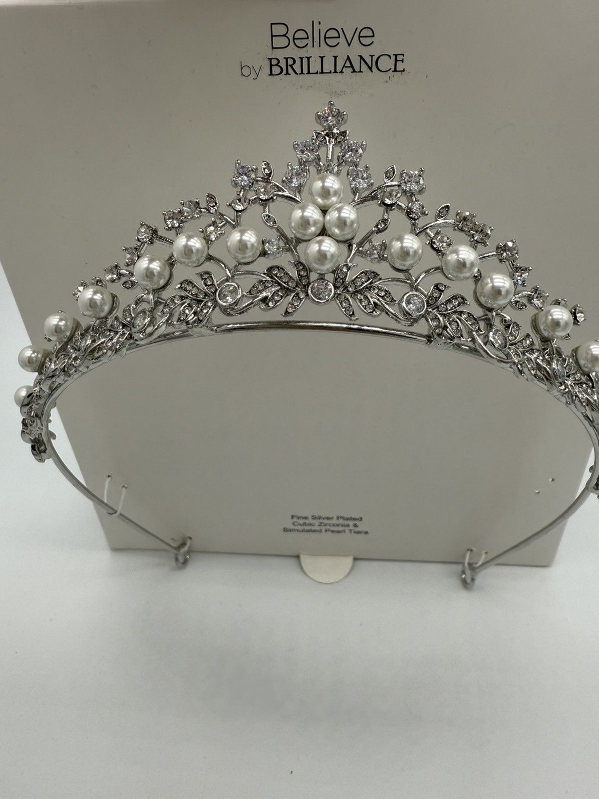 Other Believe by Brilliance Silver Plated Tiara Cubic Zirconia Size ONE SIZE - 1 Thumbnail