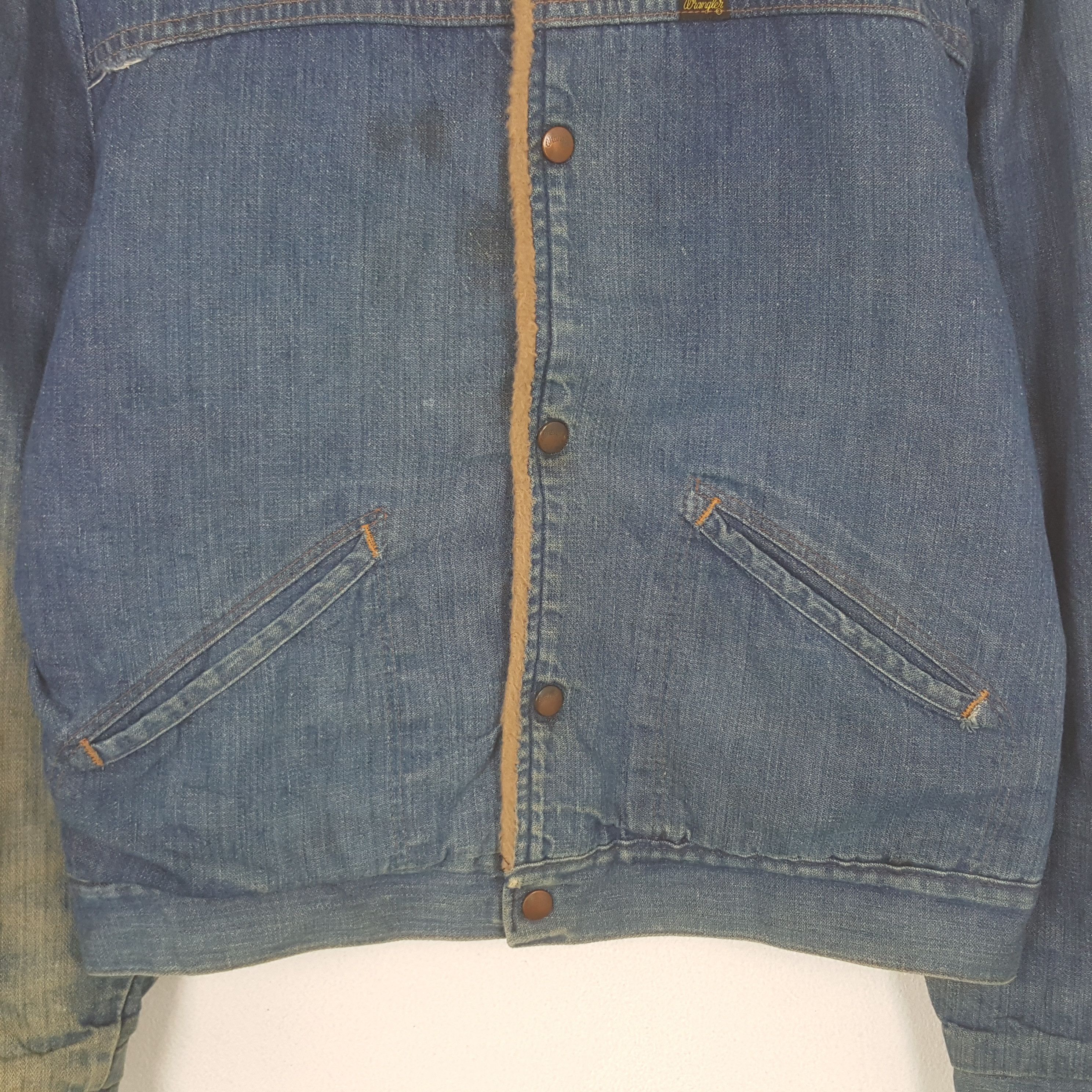 Wrangler Vintage Wrangler USA Punk Denim Bikers Jacket Size US M / EU 48-50 / 2 - 2 Thumbnail