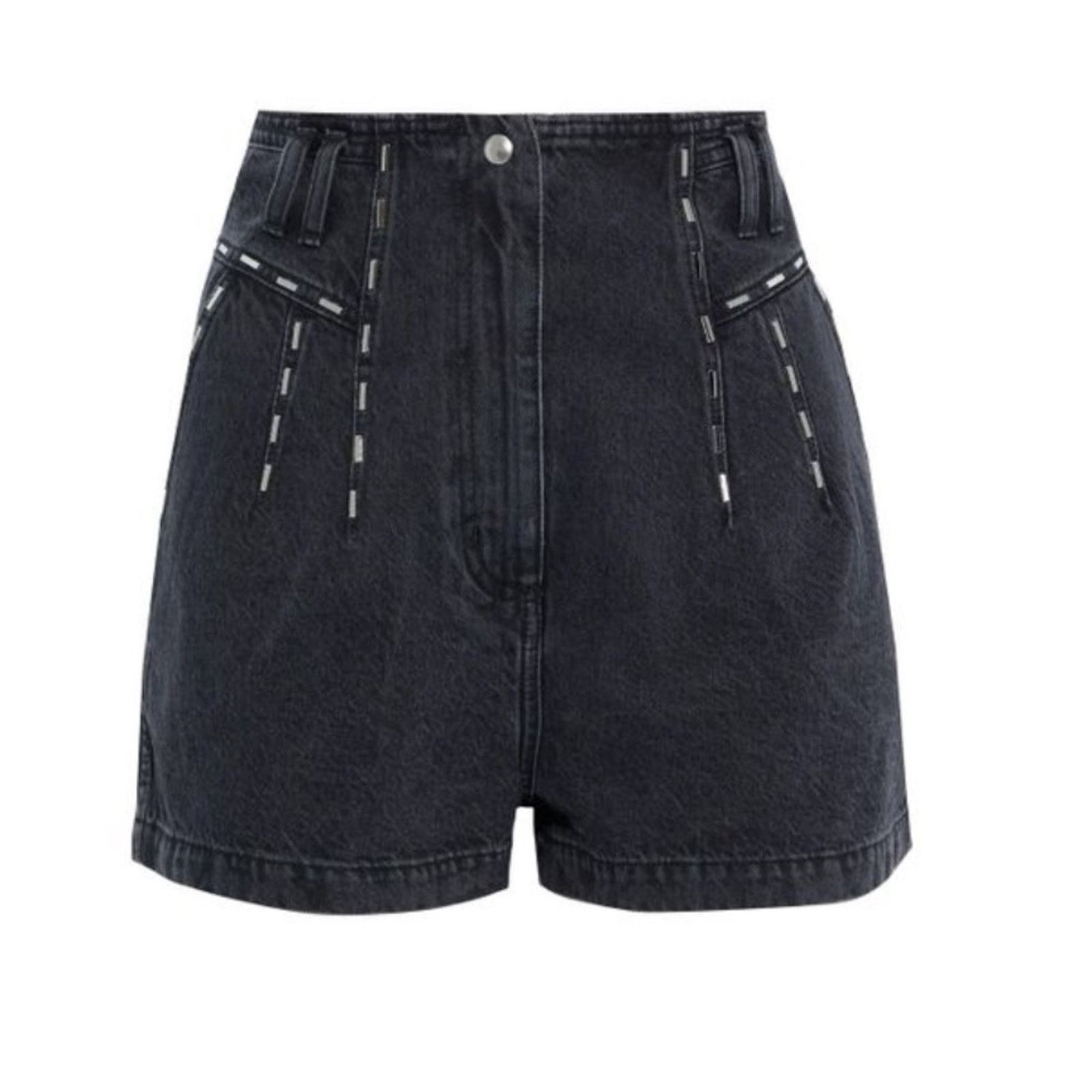 IRO Women's Black Barra Studded Denim Shorts 38
