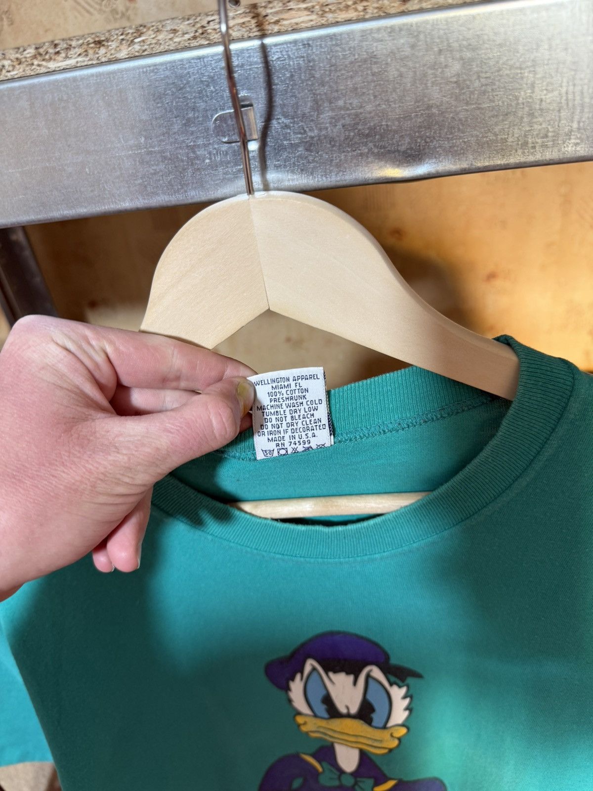 Disney × Vintage Vintage 90s Donald Duck Cartton made in USA t-shirt Y2K Hype Size US L / EU 52-54 / 3 - 5 Thumbnail