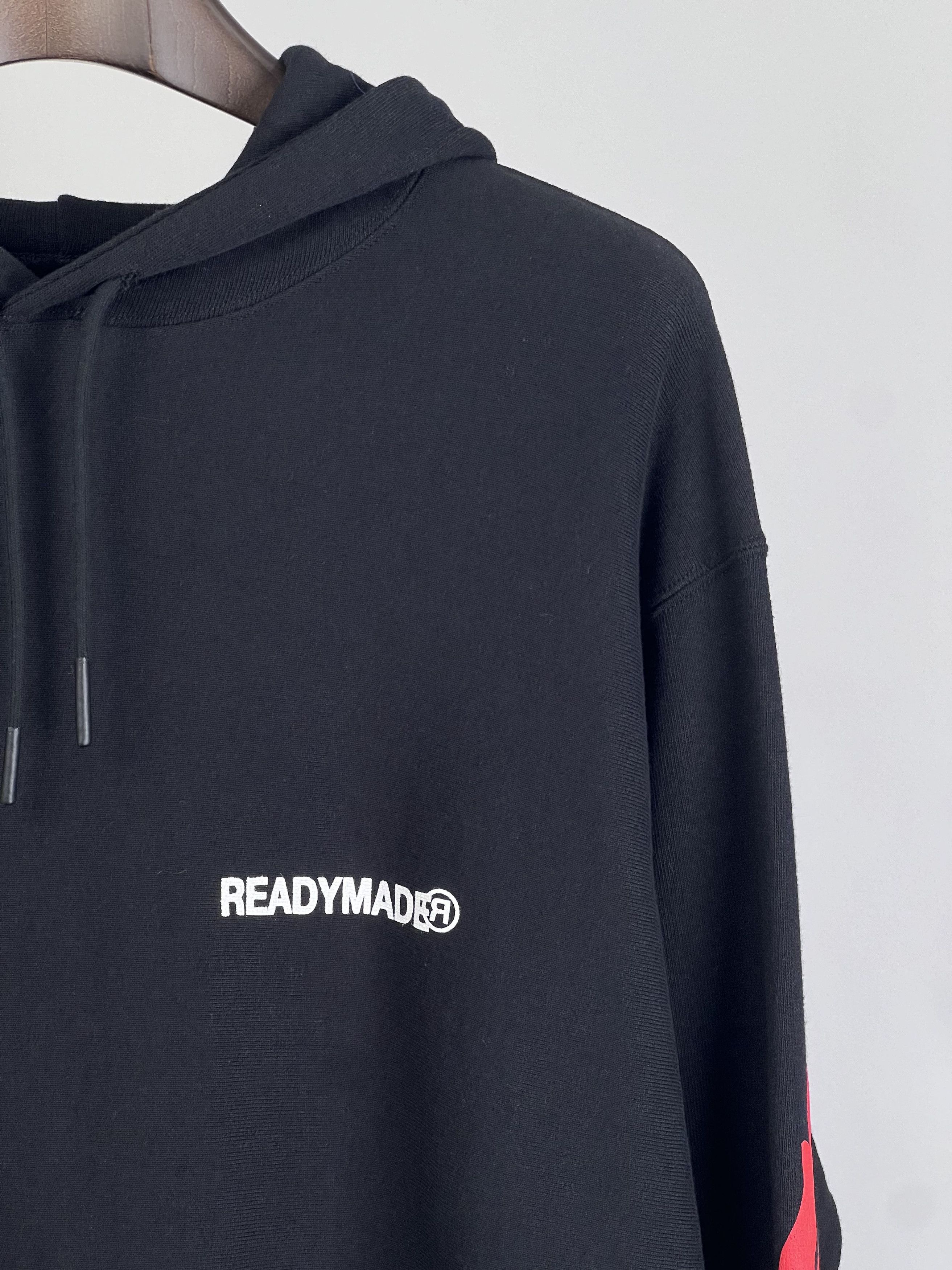 READYMADE Brand New Smile LS Hoodie Flame Print Black L Size US L / EU 52-54 / 3 - 5 Thumbnail