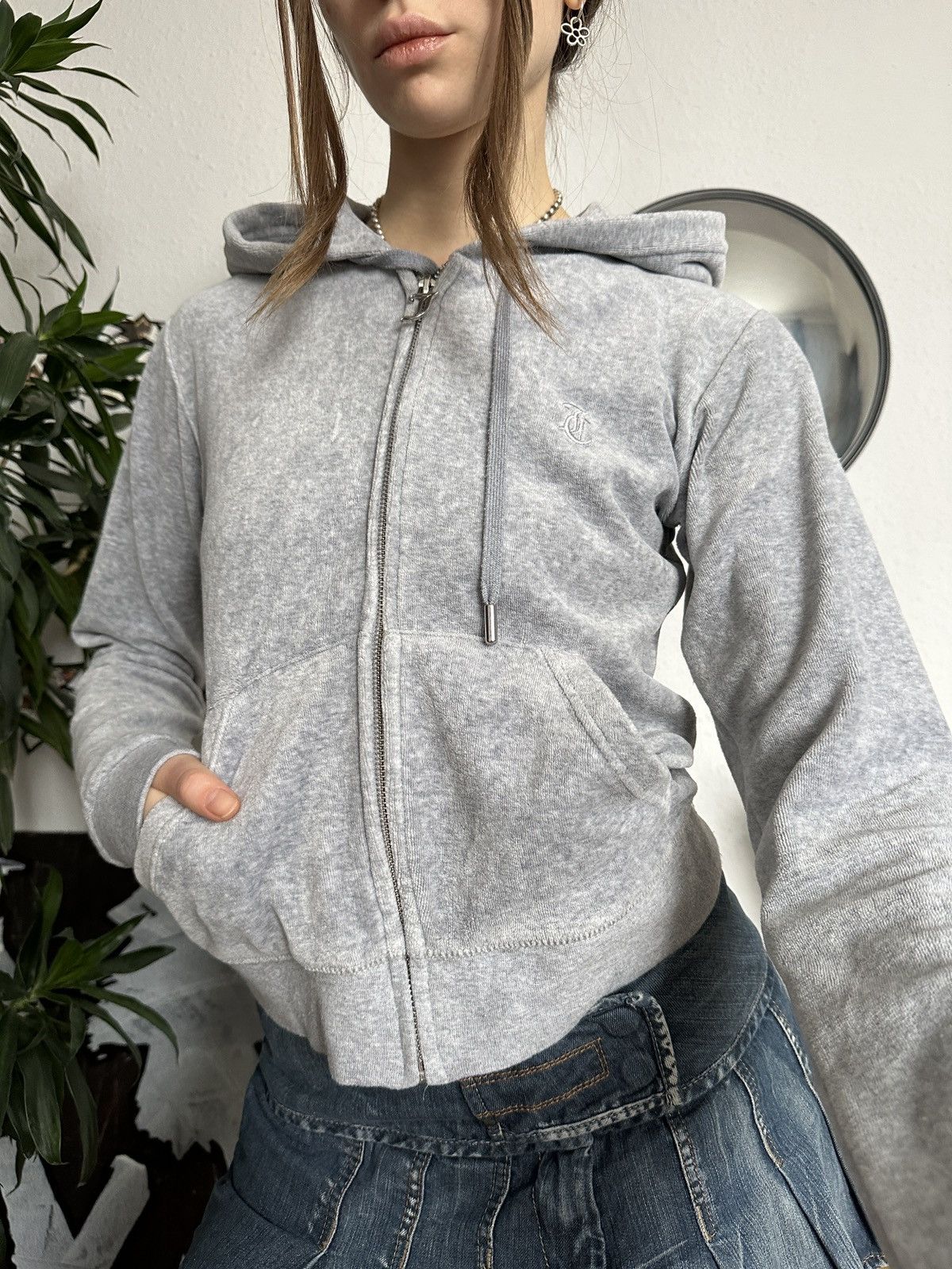 Juicy Couture × Vintage Terry Juicy Couture Zip Hoodie Velour Glamour y2k Size S / US 4 / IT 40 - 1 Thumbnail