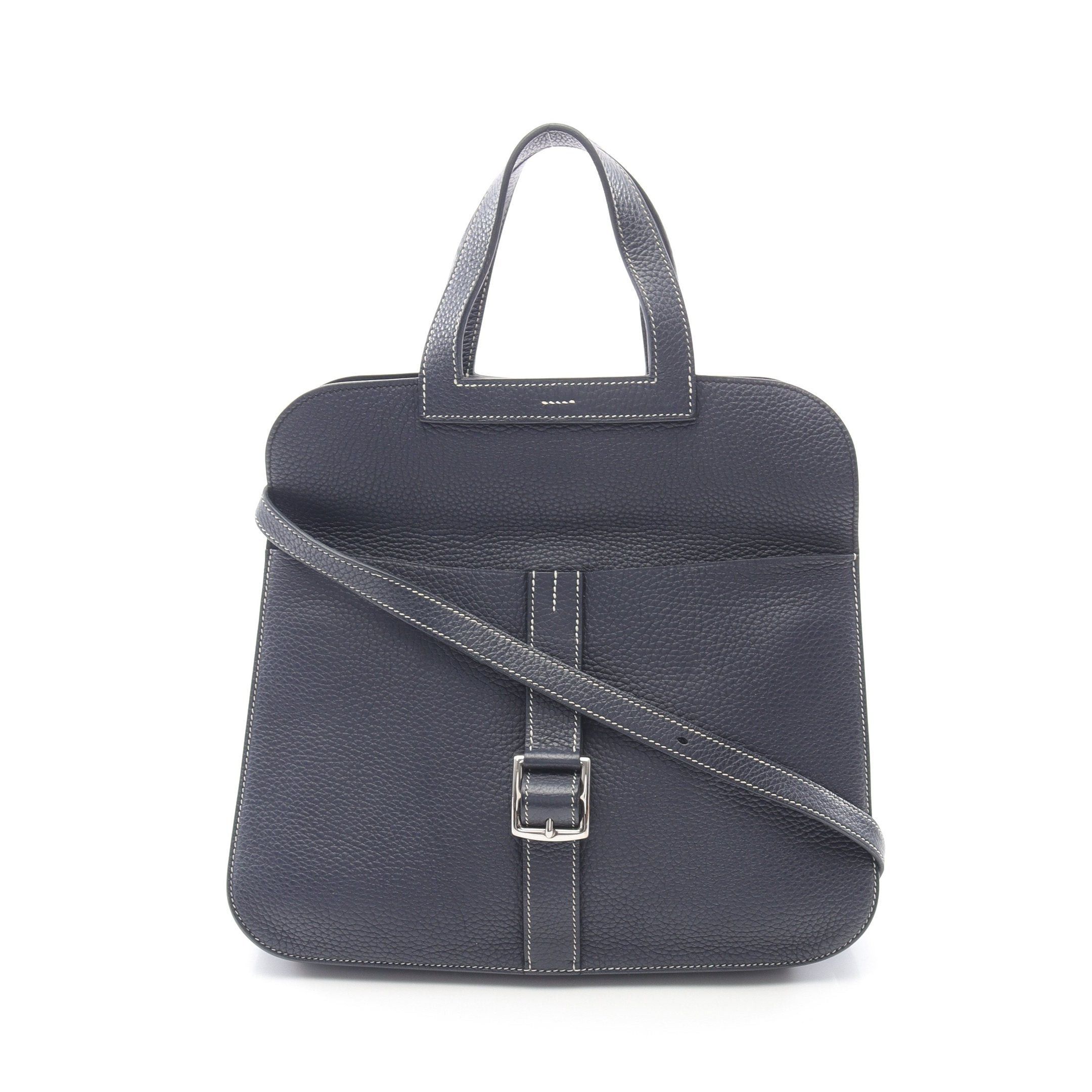 Hermes Hermes Arzan 31 Bleu Nui Handbag Clemence Leather Navy Silver Hardware C Engraved Size ONE SIZE - 1 Thumbnail