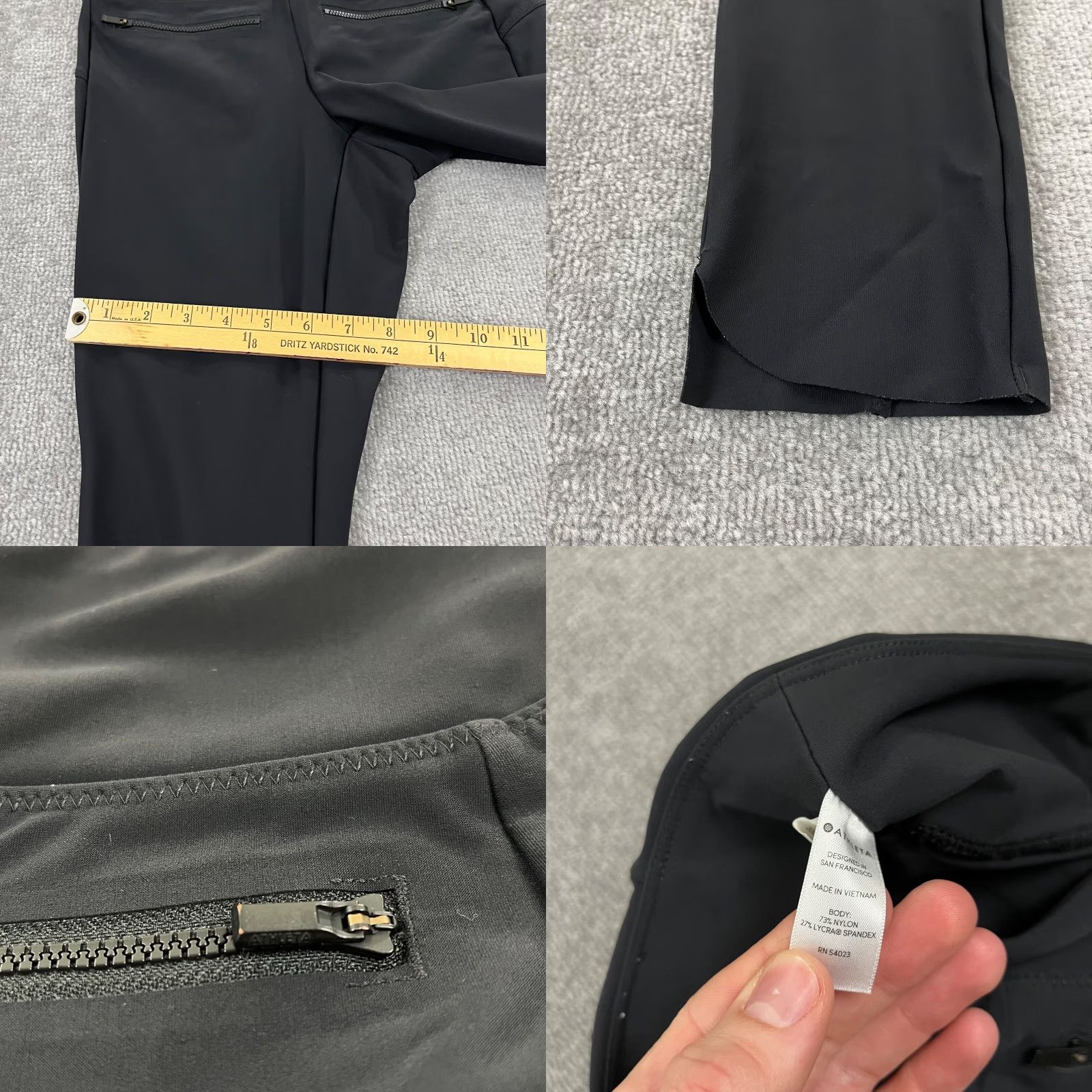 Athleta Athleta Pants Womens Small Black Stellar 24” Crop Pockets Career Stretch 210237 Size 28" / US 6 / IT 42 - 8 Thumbnail
