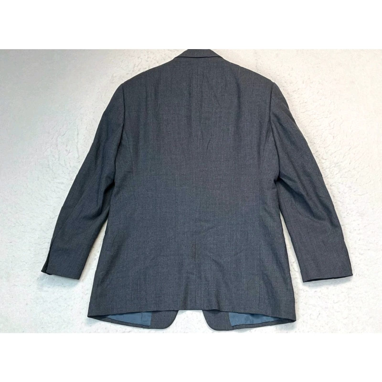 Armani Armani Collezioni Sport Coat Jacket 52R Gray Wool Mens Blazer Notch Lapel 3-Button Ventless Made in Italy Regular Size Size 52R - 2 Thumbnail