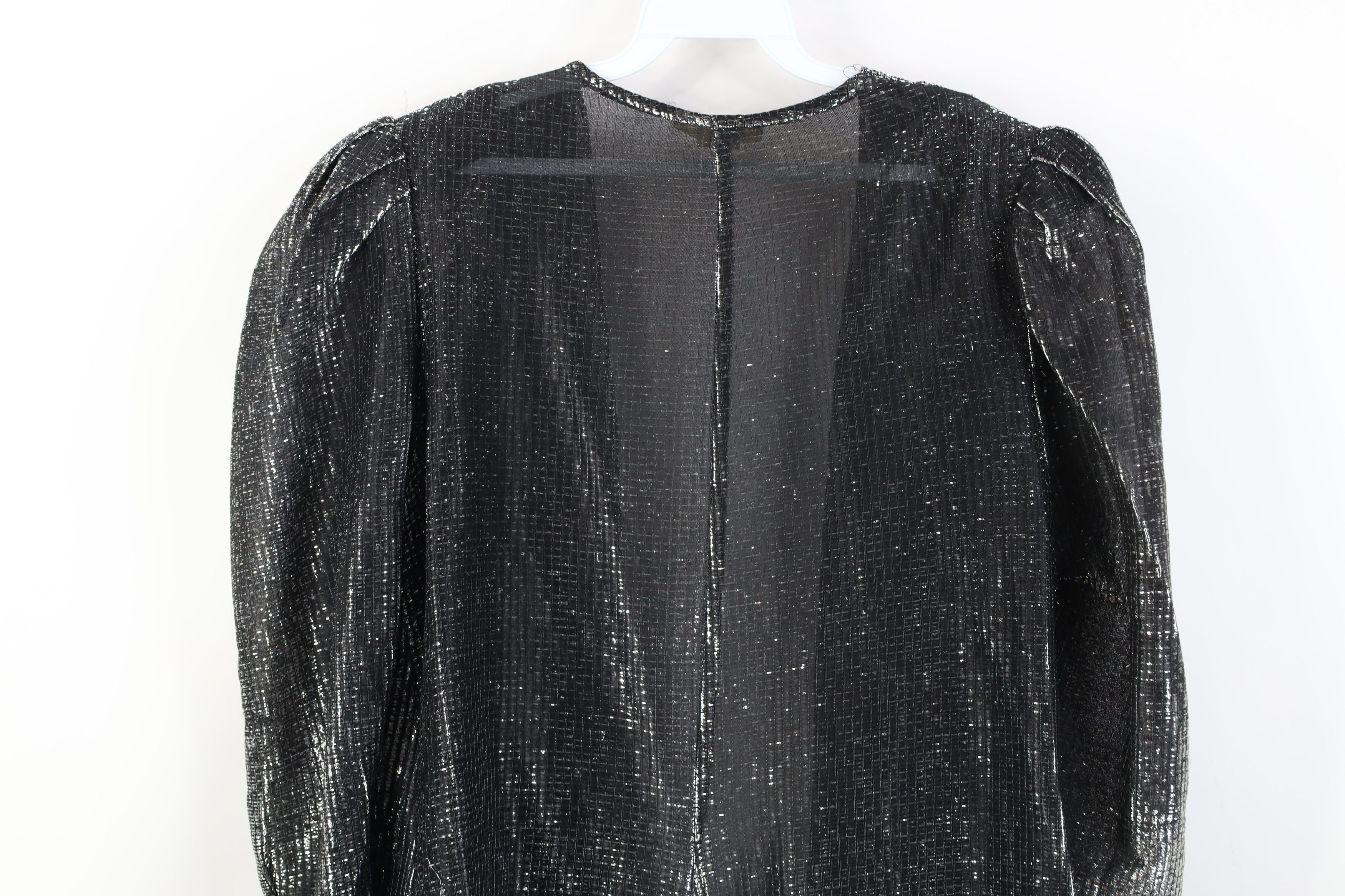 Vintage Vintage 80s Streetwear Puff Sleeve Metallic Open Jacket USA Size XXL / US 16-18 / IT 52-54 - 11 Thumbnail