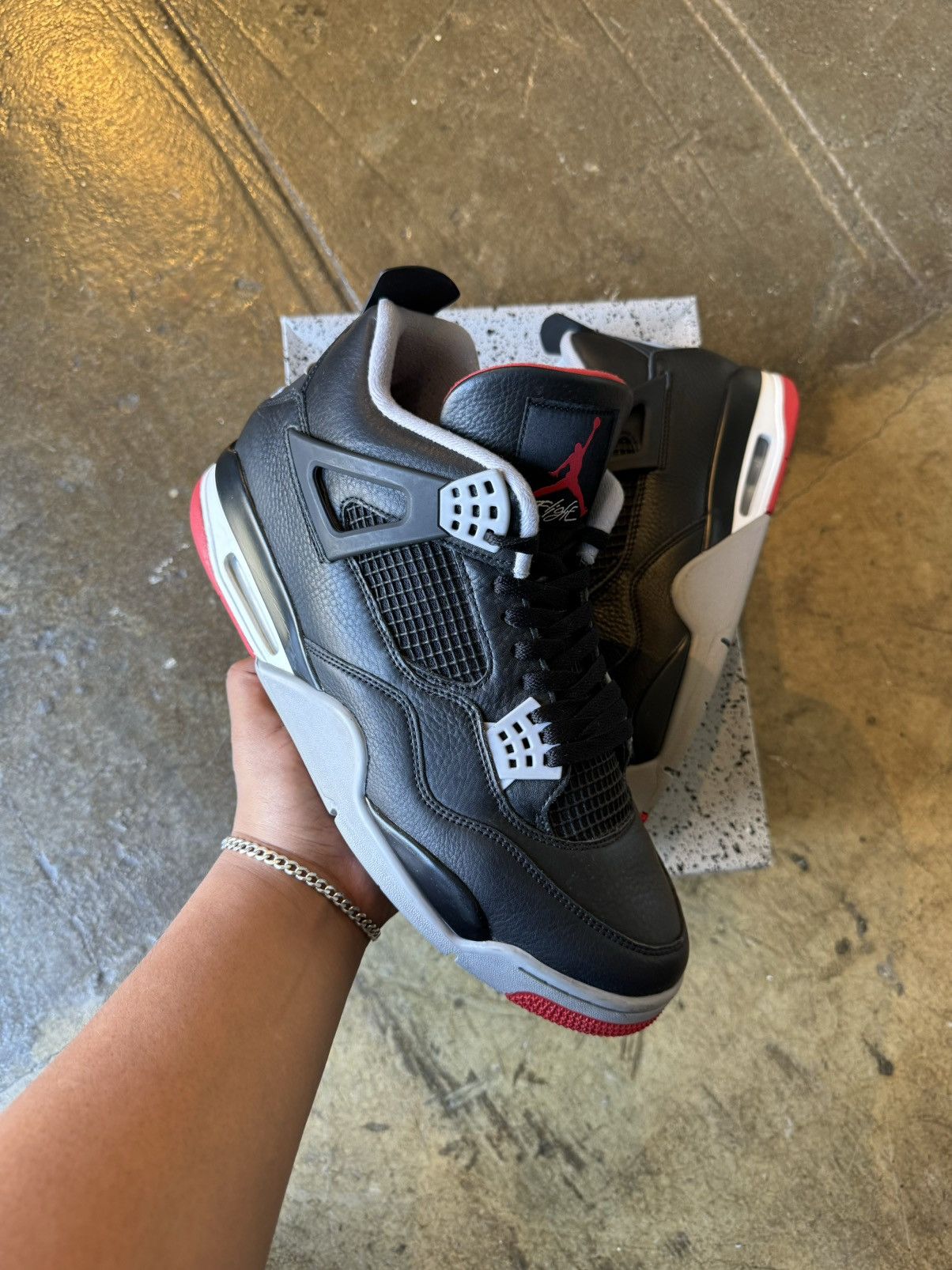 AJ4 Air Jordan Retro Bred Reimagined Black Red Size 13