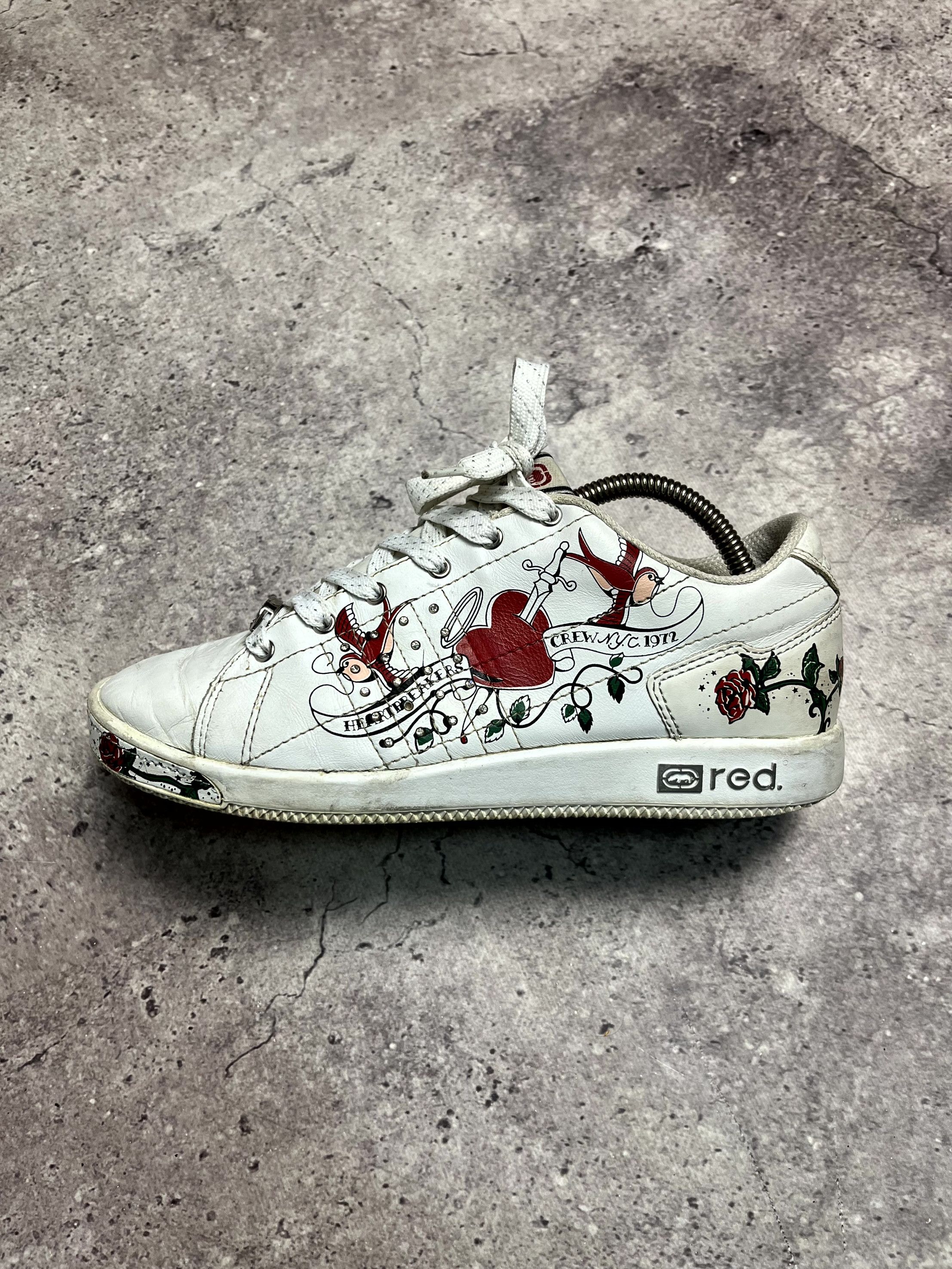 Ecko Unltd. Y2K Ecko Ecko Red White Sneakers Size US 7 EU 38 Size US 8 / IT 38 - 1 Thumbnail