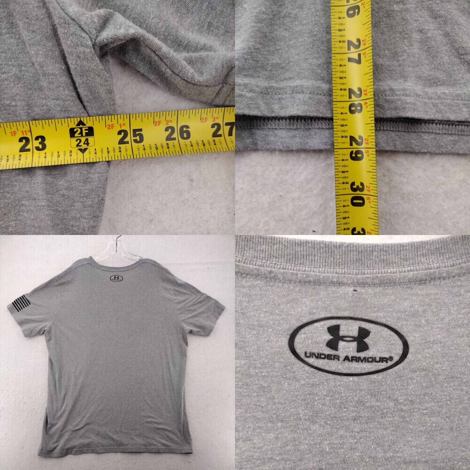 Under Armour Under Armor Heat Gear Shirt Mens XXL Gray Graphic T Stars Loose Fit Workout Size US XXL / EU 58 / 5 - 8 Thumbnail