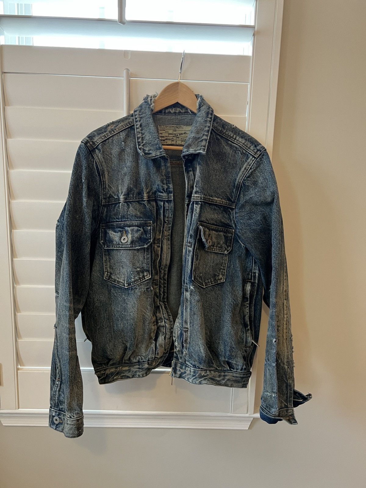 No Faith Studios No Faith Studios Japanese Dust Selvedge Trucker Jacket Size US S / EU 44-46 / 1 - 1 Thumbnail