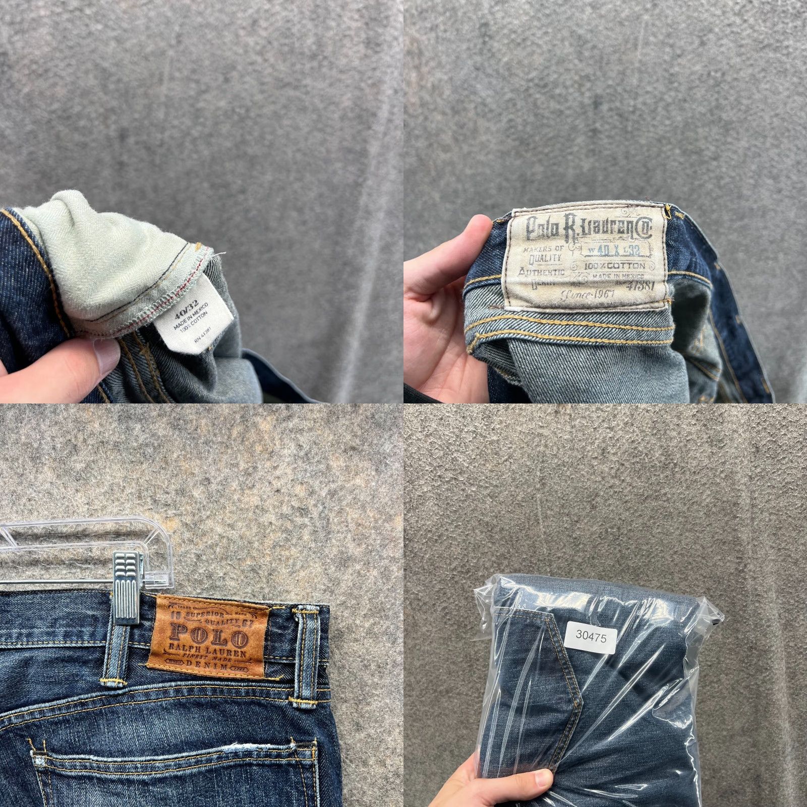 Polo Ralph Lauren Vintage Polo Ralph Lauren Jeans Mens 40x32 Blue Denim Straight Cotton Stone Wash Size 40 Inseam 32 Regular Fit Straight Size US L / EU 52-54 / 3 - 8 Thumbnail