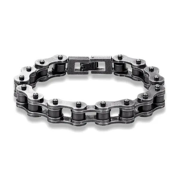 VIBE Vintage Bicycle Chain Wide Bracelet Punk Gothic Rock Size ONE SIZE - 7 Thumbnail
