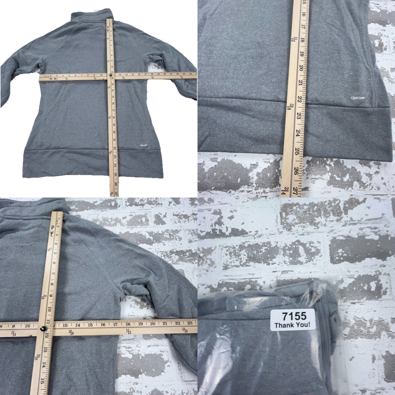 Adidas Adidas Sweatshirt Men M Gray White Pullover 1/4 Zip Climawarm All Seasons Breathable Lightweight Pocket Logo Classic Street Urban Sports 90s Mens Size US M / EU 48-50 / 2 - 8 Thumbnail