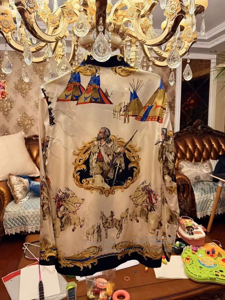 Versace Versace Mulberry silk shirt Size US XXS / EU 40 - 1 Thumbnail