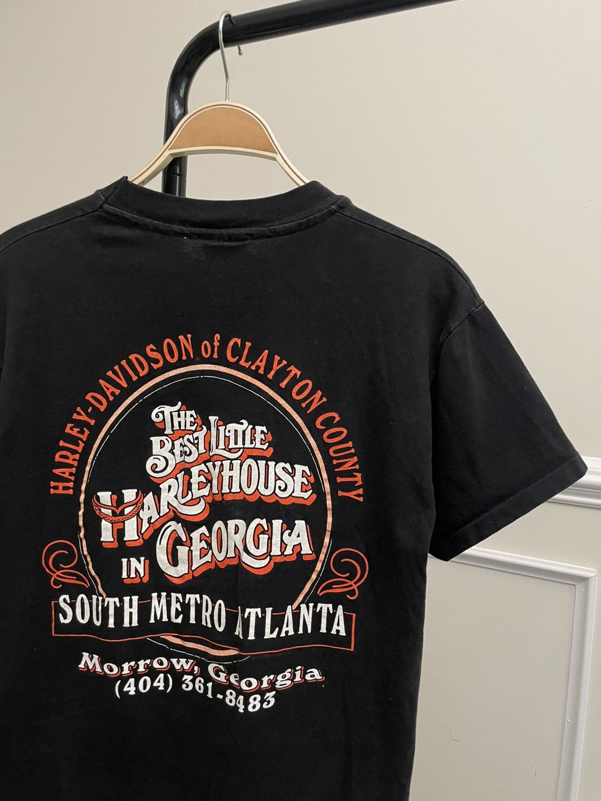 Vintage Vintage Harley Atlanta Biker Graphic Tee Hanes Size US M / EU 48-50 / 2 - 4 Thumbnail