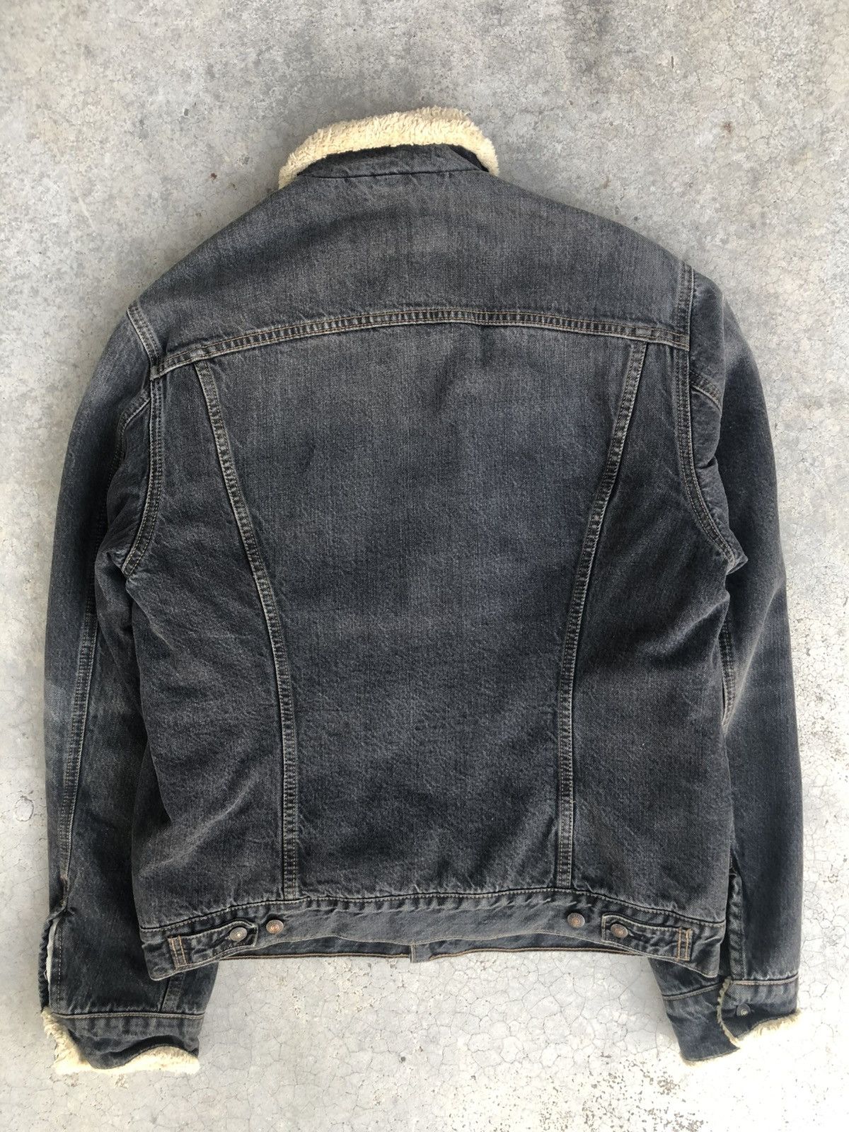Levi's Y2k Levis Sherpa Lined Denim Jacket Distressed Size US L / EU 52-54 / 3 - 2 Thumbnail