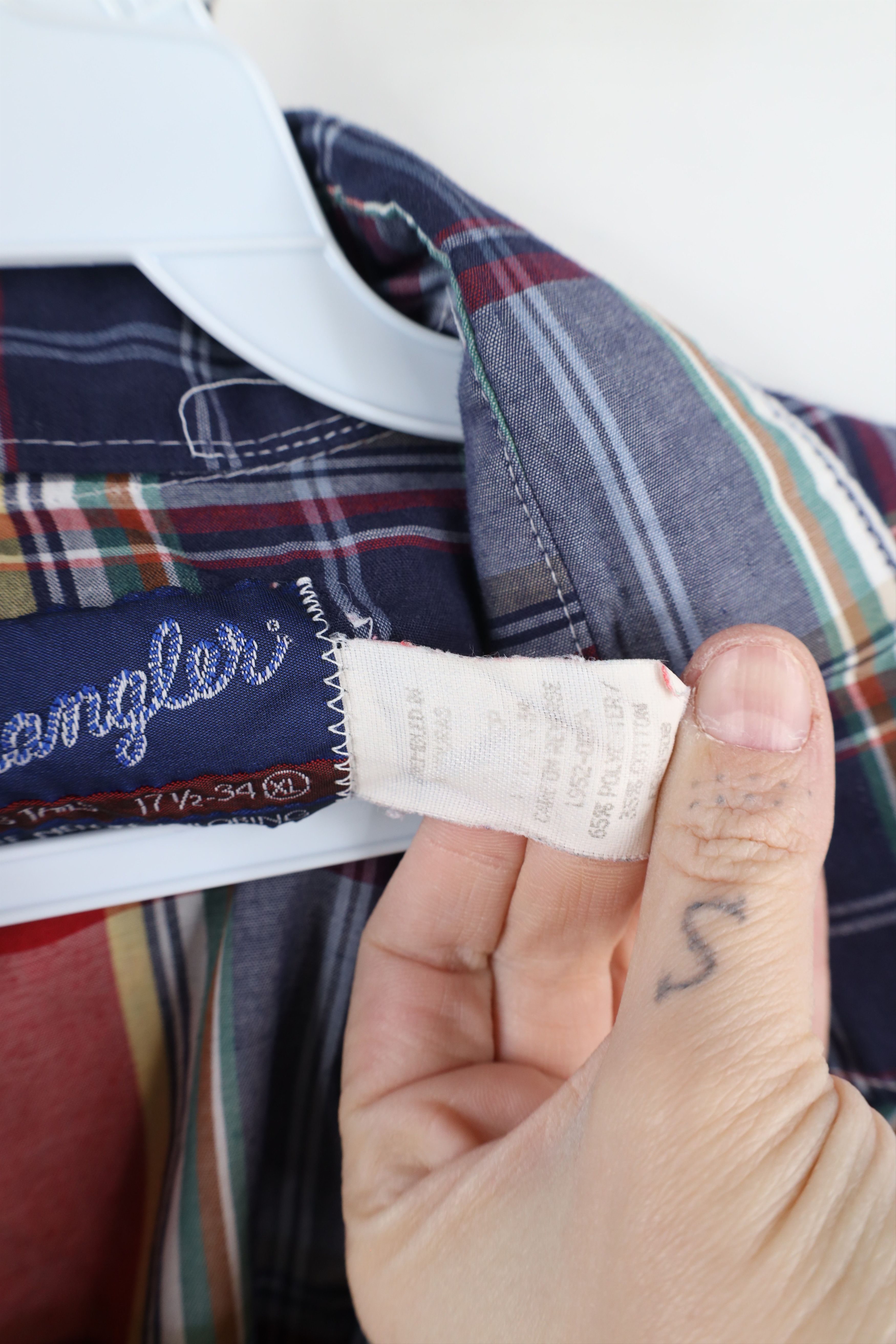 Vintage × Wrangler Vintage 90s Wrangler Needle Western Cowboy Button Shirt Size US XL / EU 56 / 4 - 10 Thumbnail