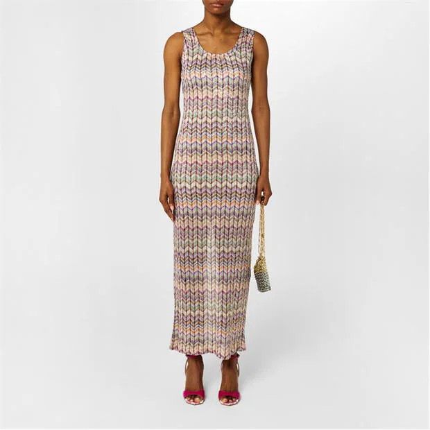 Missoni o1g2r1mq1124 Long Dress in Multicolor Size M / US 6-8 / IT 42-44 - 4 Thumbnail