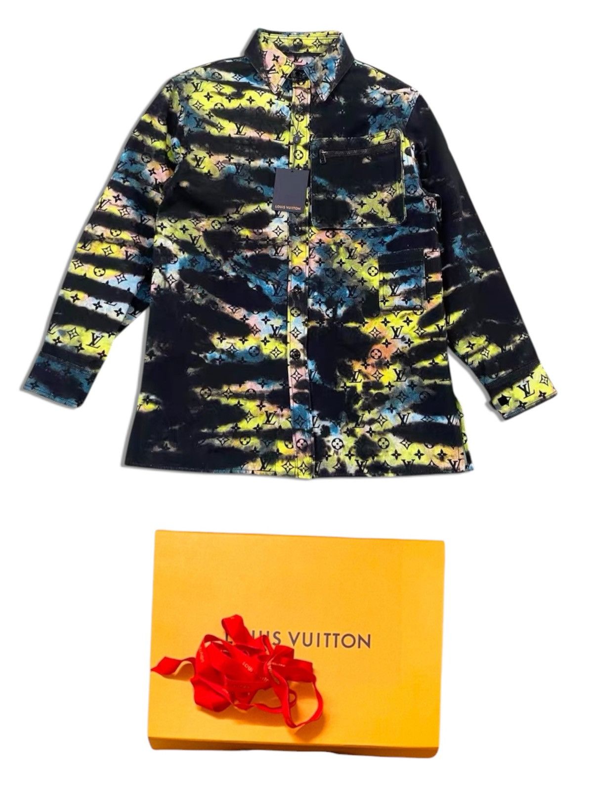 Louis Vuitton Louis Vuitton S Printed Monogram long sleeves Denim Shirt Size US S / EU 44-46 / 1 - 1 Thumbnail
