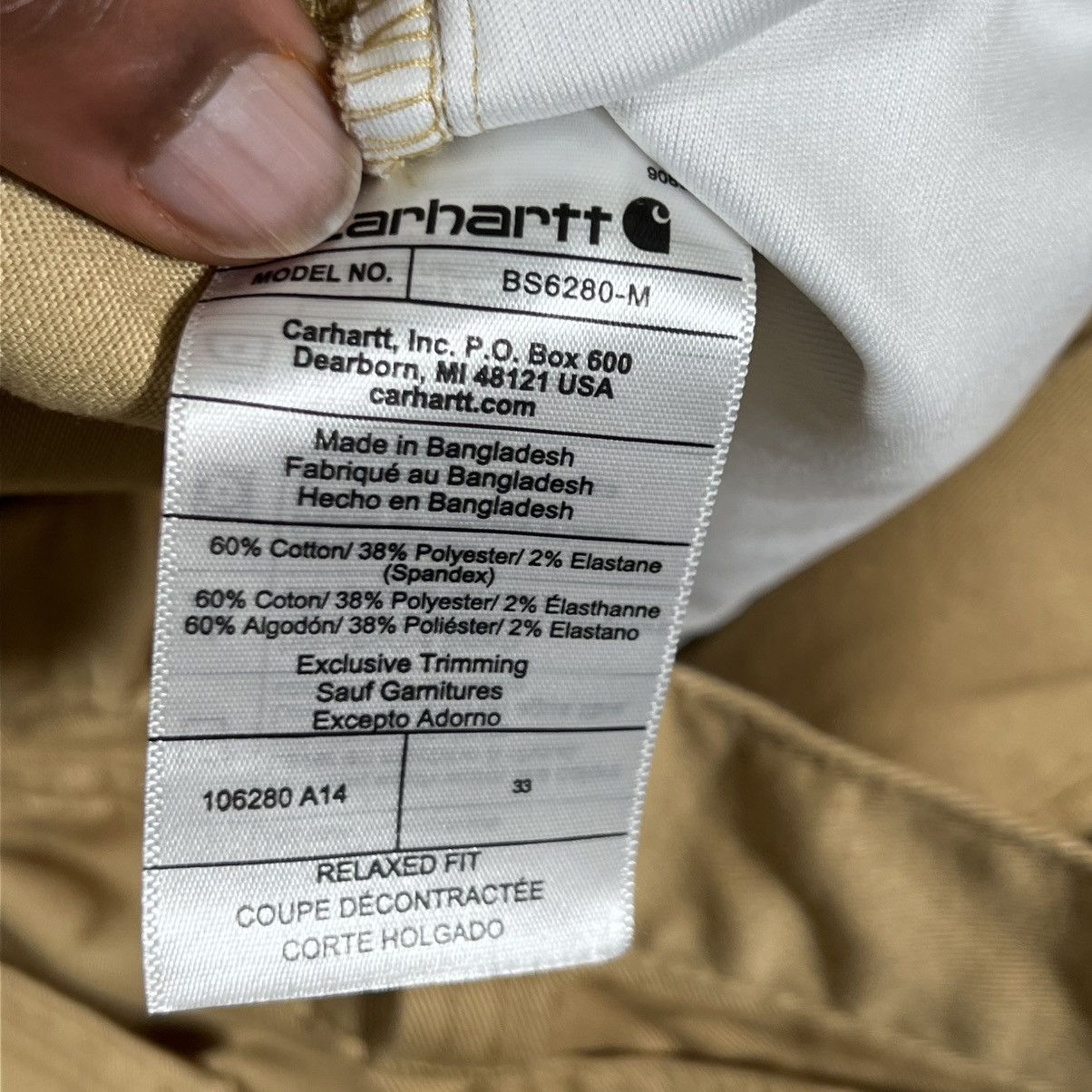 Carhartt Carhartt Shorts Mens 33 Khaki Rugged Flex Work Utility Size US 33 - 6 Thumbnail