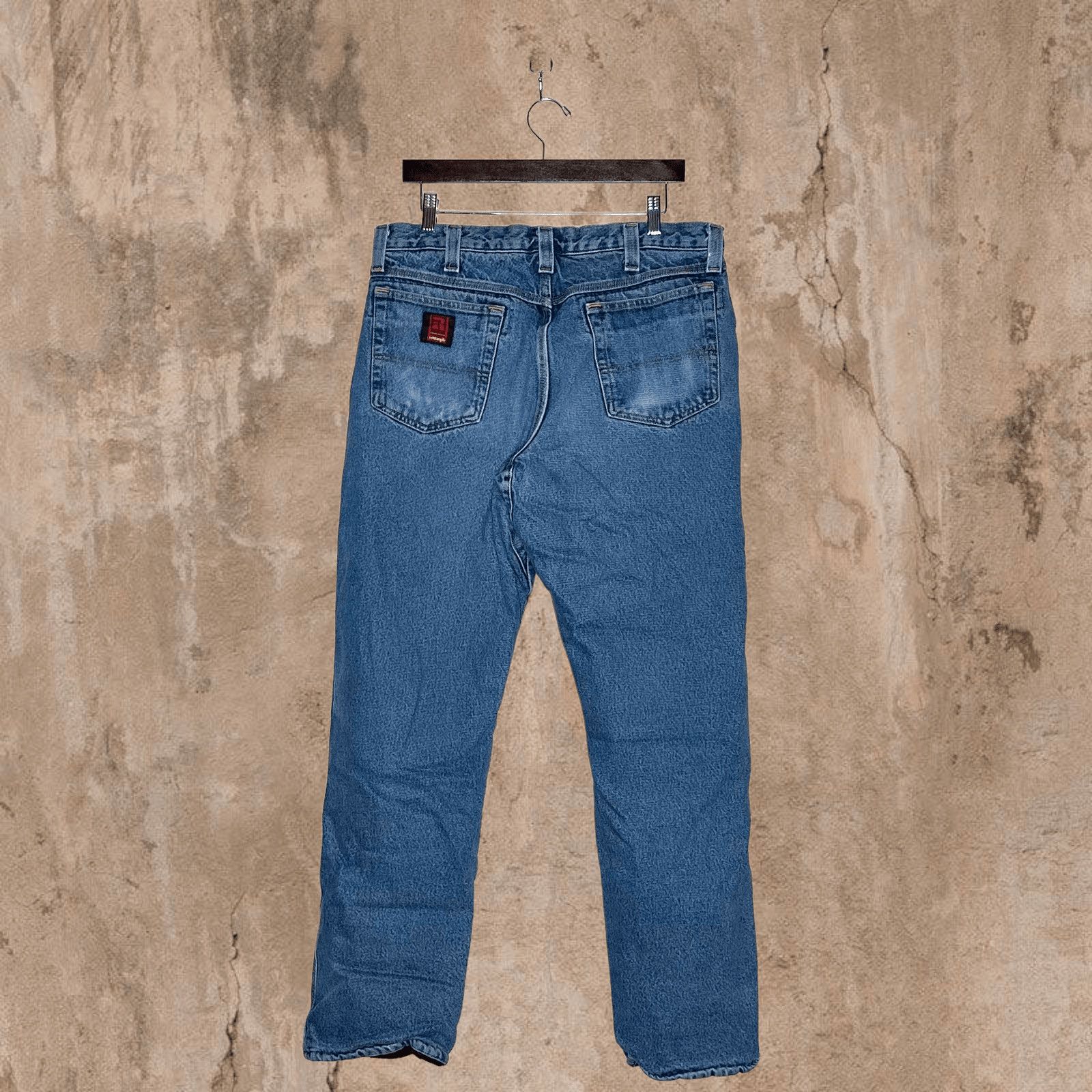 Vintage Wrangler Riggs Lined Work Jeans Medium Wash Black Label | Grailed