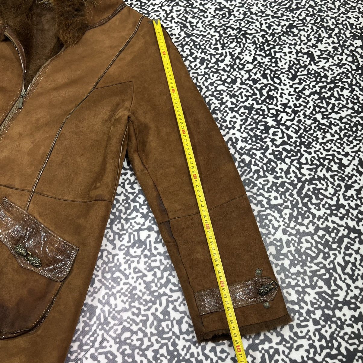 Vintage Vintage 00s Stella Rossa Leather Fur Sheepskin Coat Jacket Size M / US 6-8 / IT 42-44 - 23 Thumbnail