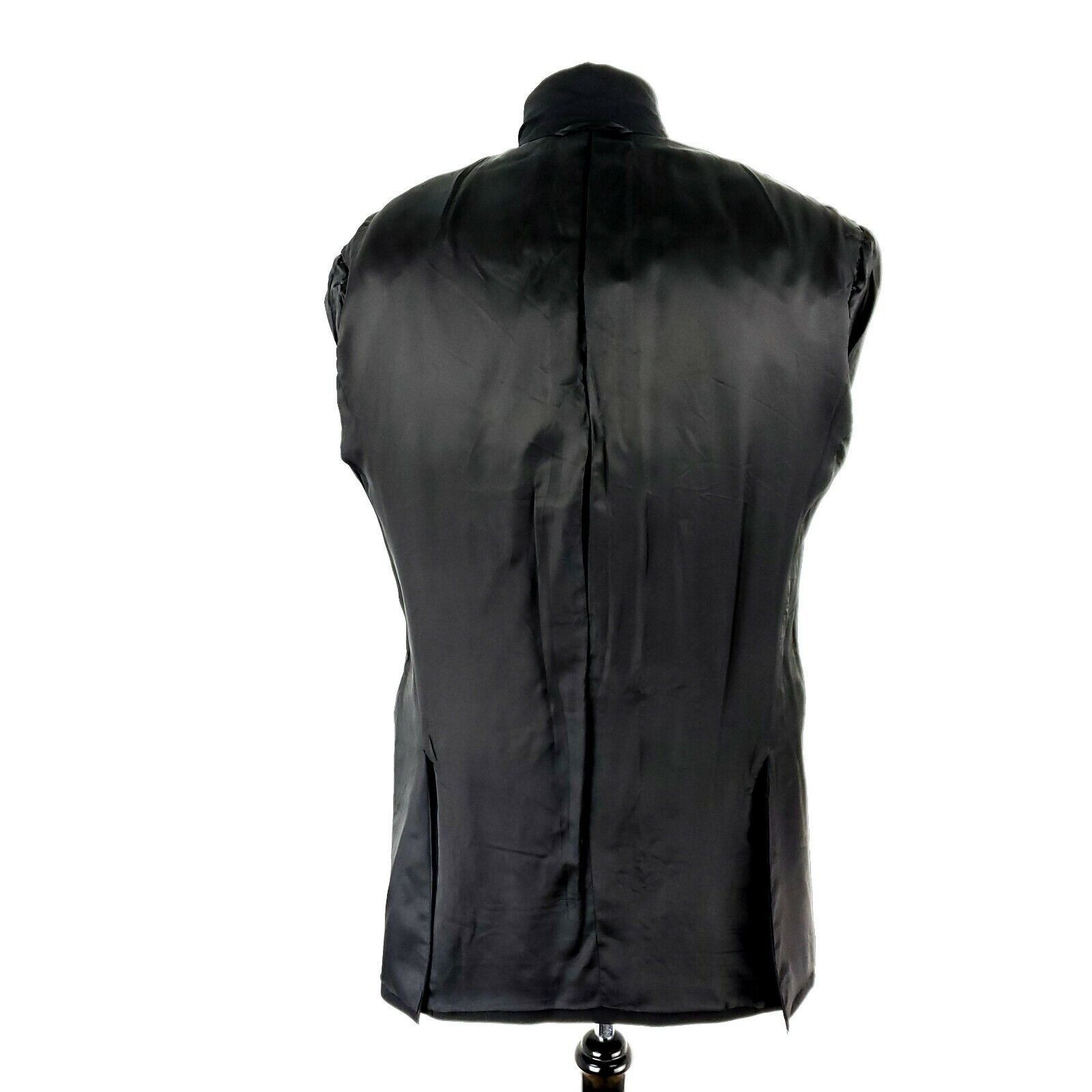 Hickey Freeman Hickey Freeman Wool 3 Felt Button Tuxedo Jacket 40L Black Su Size 40L - 12 Thumbnail