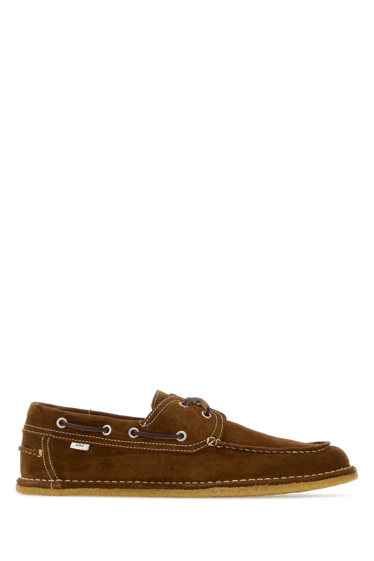 AMI Brown Suede Loafers Size US 12 / EU 45 - 1 Thumbnail