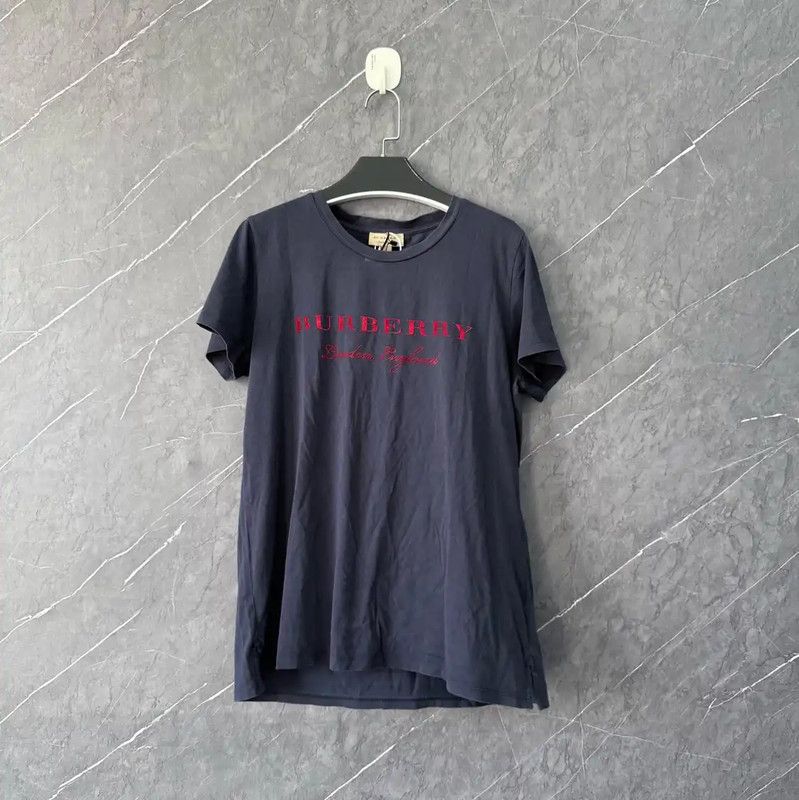 Burberry Burberry Navy Cotton Men's T-Shirt Size US L / EU 52-54 / 3 - 1 Thumbnail