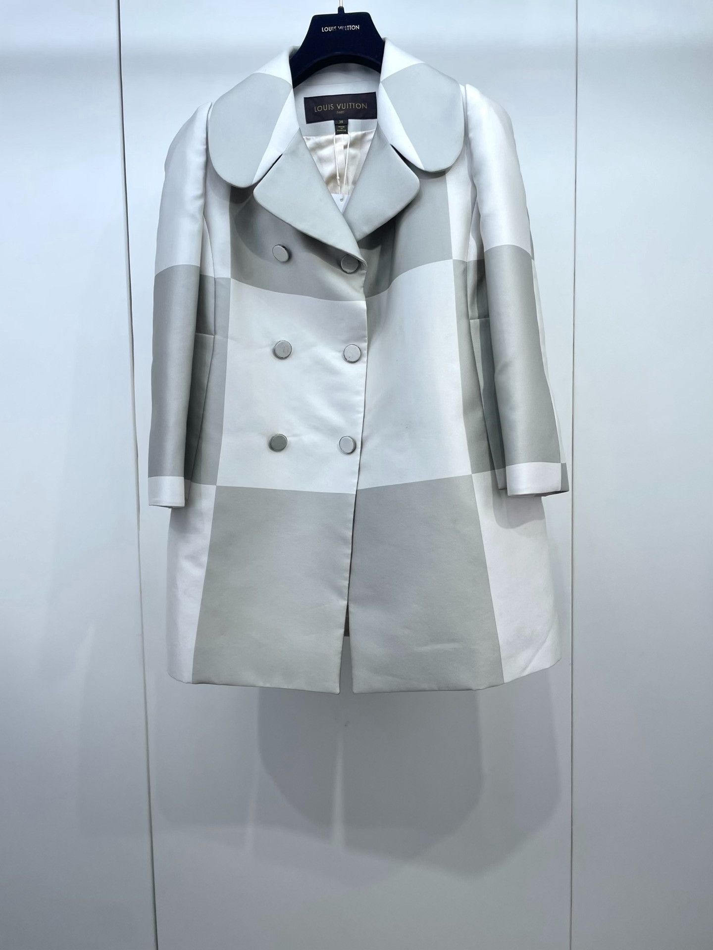 Louis Vuitton LV Checkerboard Collar Coat Size XS / US 0-2 / IT 36-38 - 1 Thumbnail