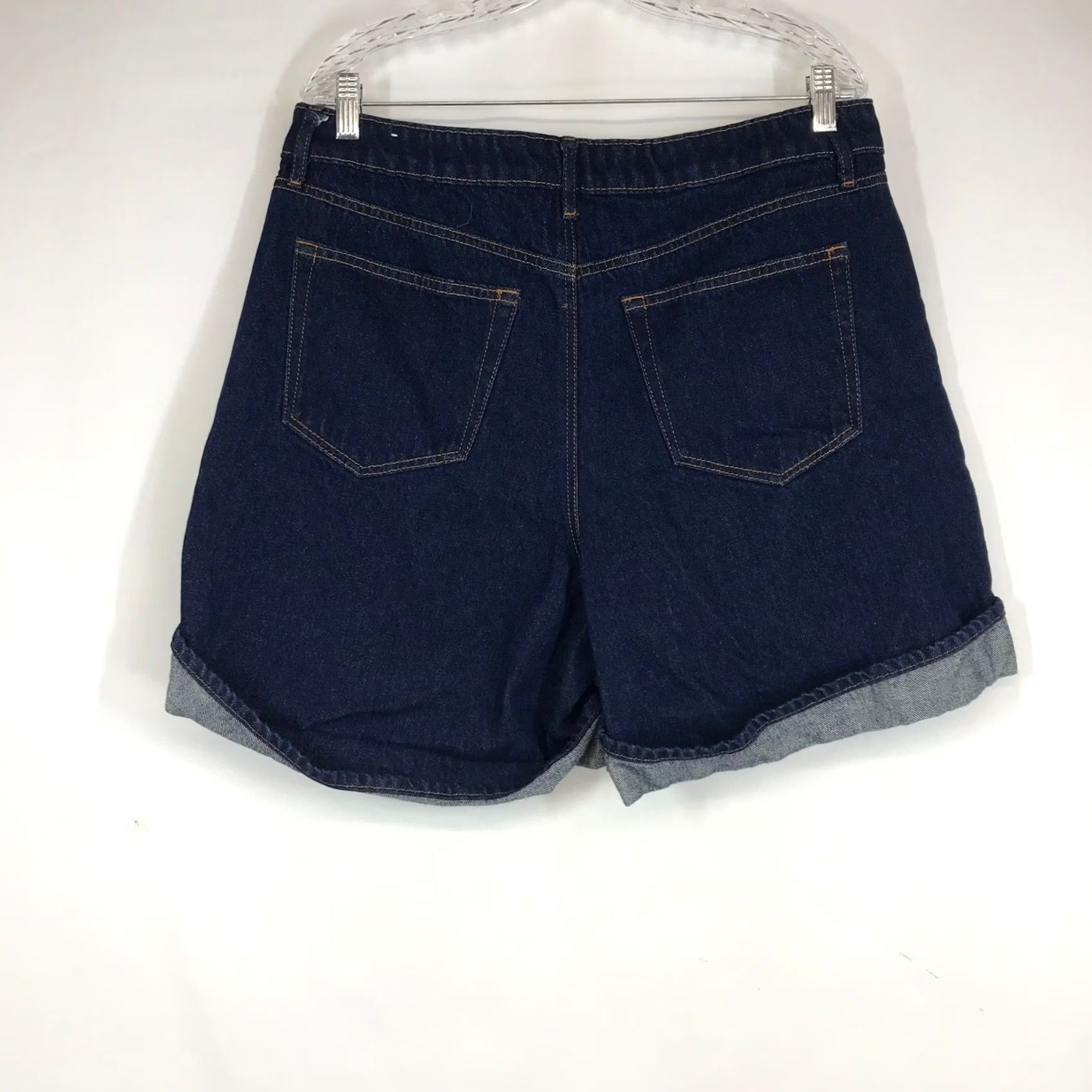 Loft VINTAGE LOFT The Cuff Short Womens 31 12 Dark Wash High Rise Denim Jean Shorts Indigo Size 24" / US 00 / IT 34 - 4 Thumbnail