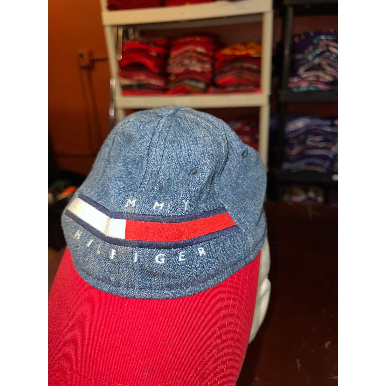 Tommy Hilfiger Tommy Hilfiger Denim Hat Cap Blue Red Headwear TH Size ONE SIZE - 3 Thumbnail