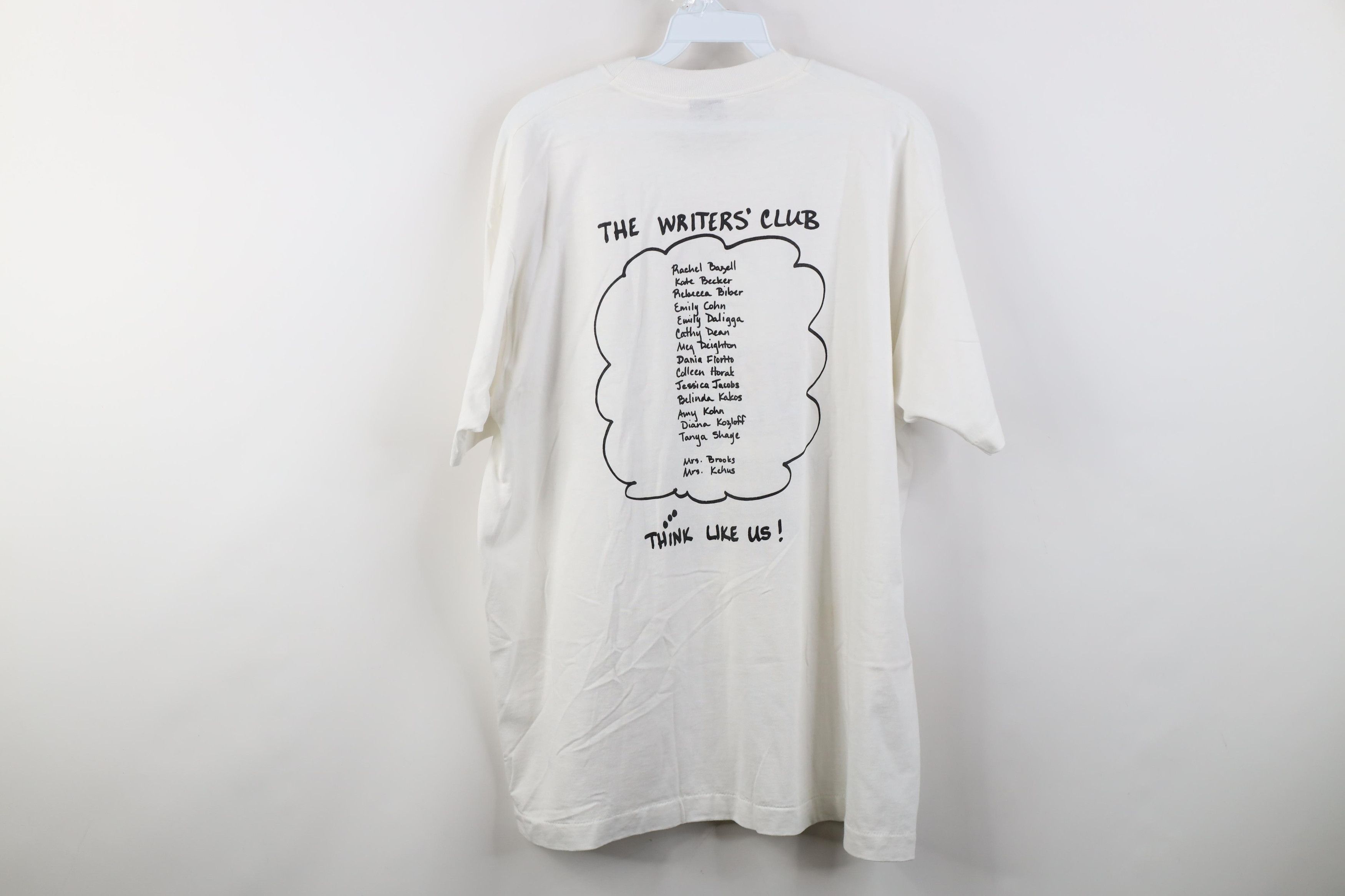 Vintage Vintage 90s Streetwear Writers Club Brain Secretions T-Shirt Size US XL / EU 56 / 4 - 12 Thumbnail