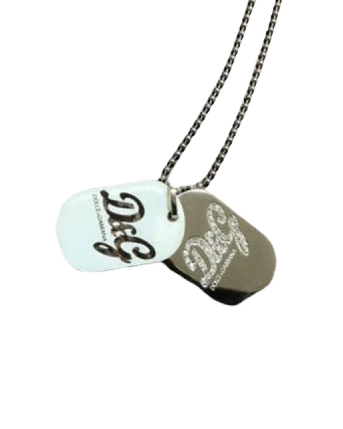 Dolce & Gabbana Dog Tag Chain Necklace Size ONE SIZE - 4 Thumbnail