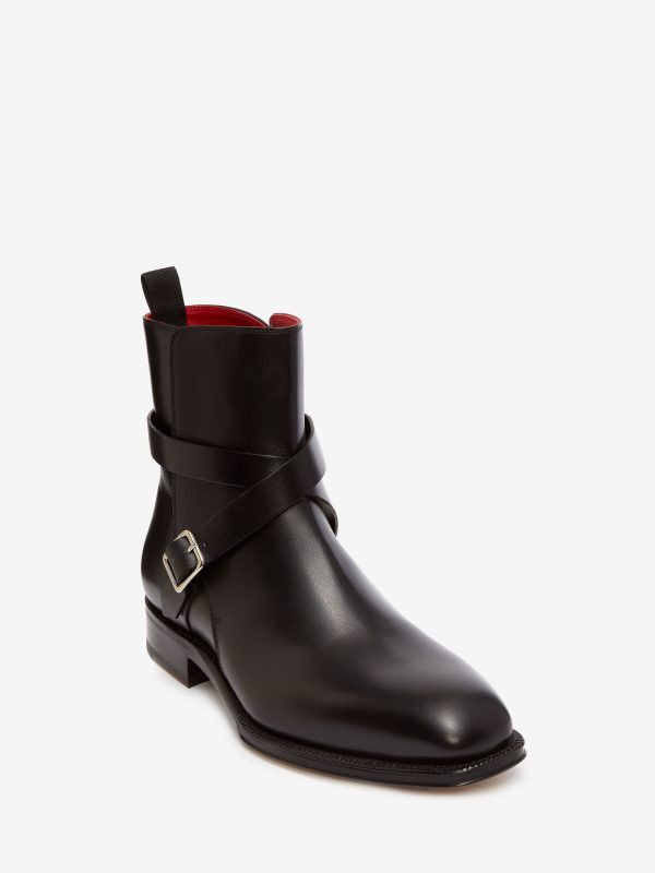 Alexander McQueen o1y1024 Ankle Boots in Black Size US 8 / EU 41 - 2 Thumbnail