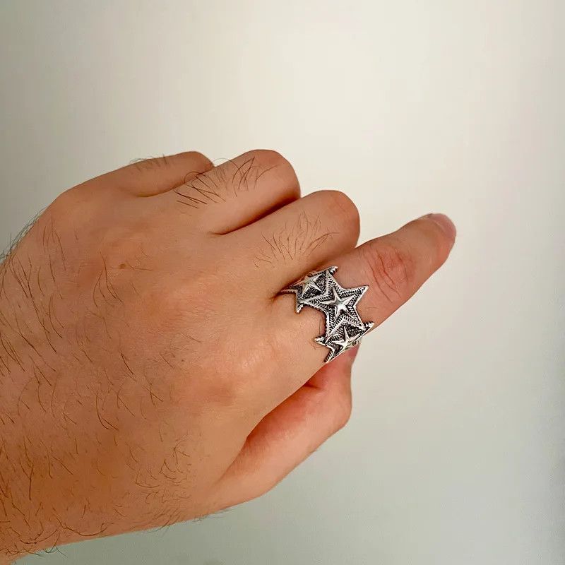 Other Retro Triple Star Ring Size ONE SIZE - 2 Thumbnail