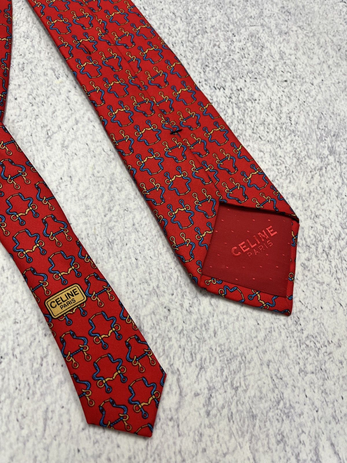 Celine Vintage Celine Paris Logo Monogram Tie 90s Size ONE SIZE - 3 Thumbnail