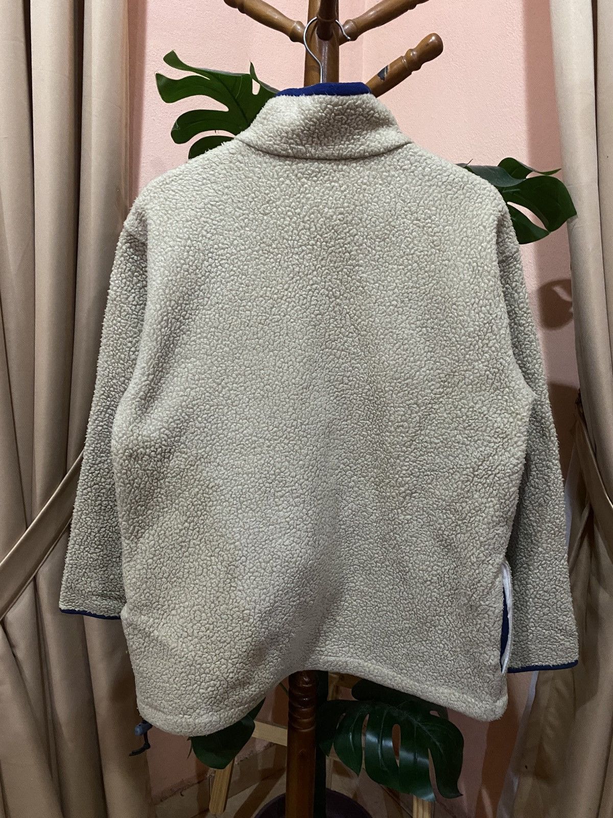 L.L. Bean L.L. Bean Vintage Sherpa Fleece Pullover - Off-White & Blue Size US M / EU 48-50 / 2 - 8 Thumbnail