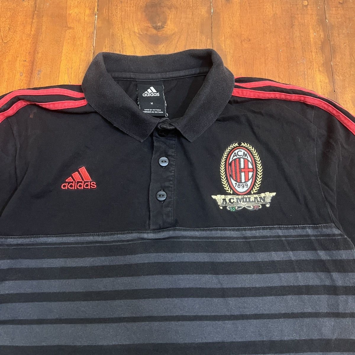 Adidas Vintage Ac Milan Shirt 2010 Size US M / EU 48-50 / 2 - 2 Thumbnail