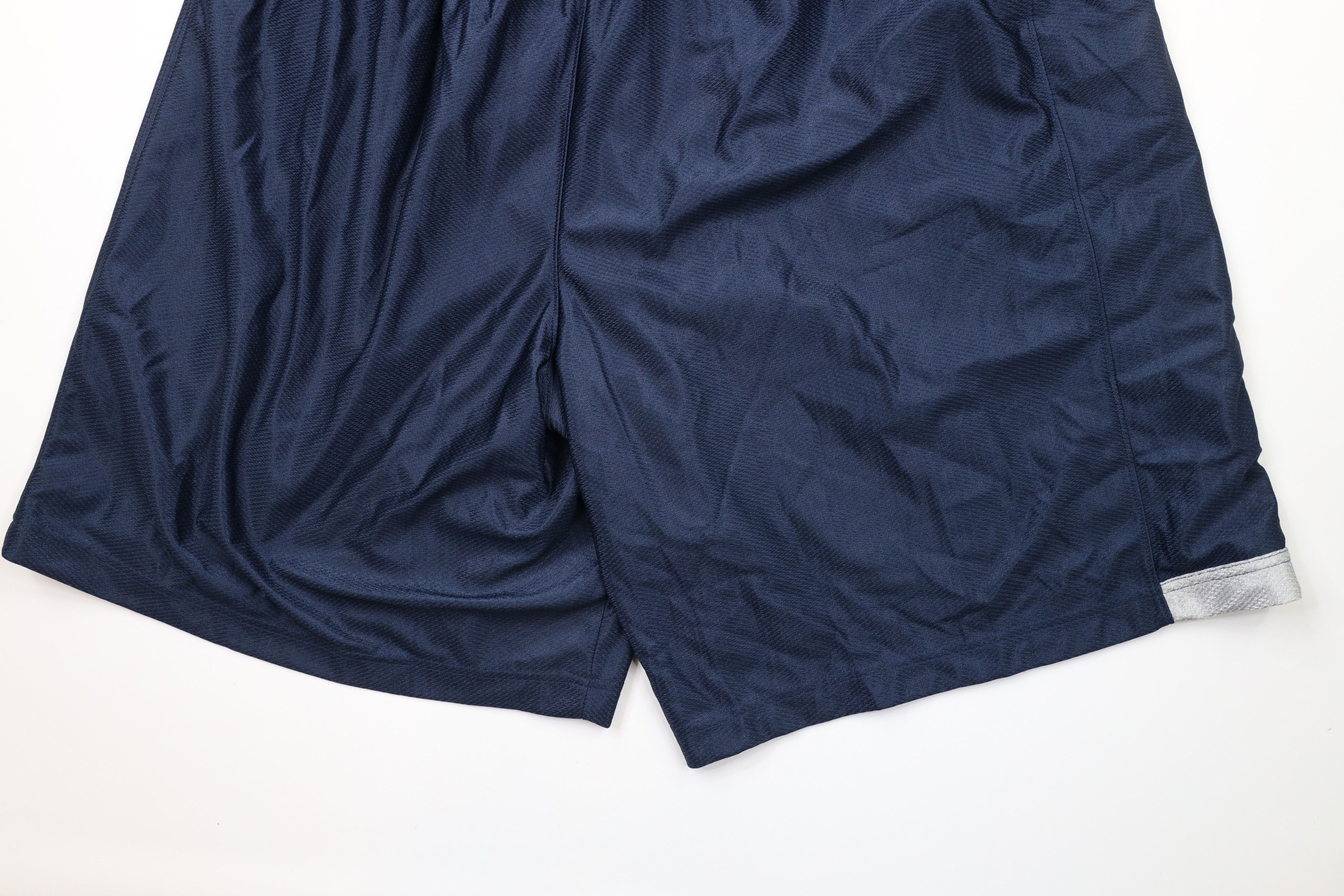 Nike × Vintage Vintage Nike Mini Swoosh Gym Basketball Shorts Navy Blue Size US 40 / EU 56 - 12 Thumbnail