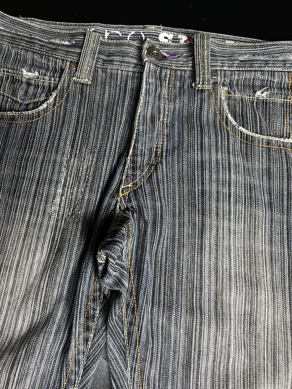 If Six Was Nine × Japanese Brand × Le Grande Bleu (L.G.B.) Japanese Icca Flared Distressed Jeans Size US 31 - 6 Thumbnail
