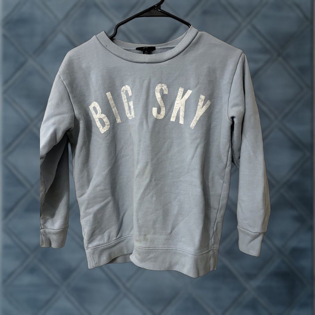J.Crew VINTAGE J. Crew Sweatshirt Big Sky Faded Sky Blue Small Women Blues Shirt Ladies Small Size S / US 4 / IT 40 - 1 Thumbnail