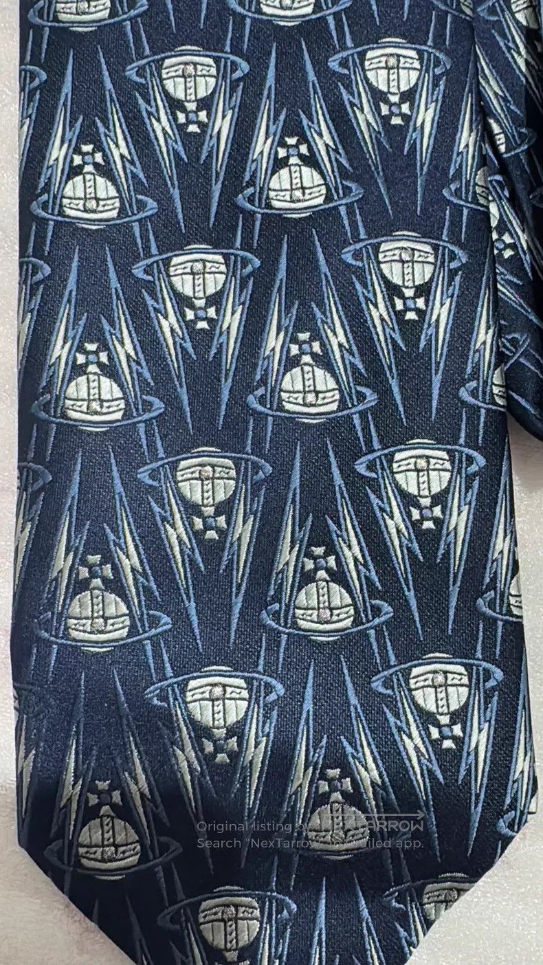 Other Vivienne Westwood Rare Blue Lightning and Saturn Logo Tie Size ONE SIZE - 9 Thumbnail