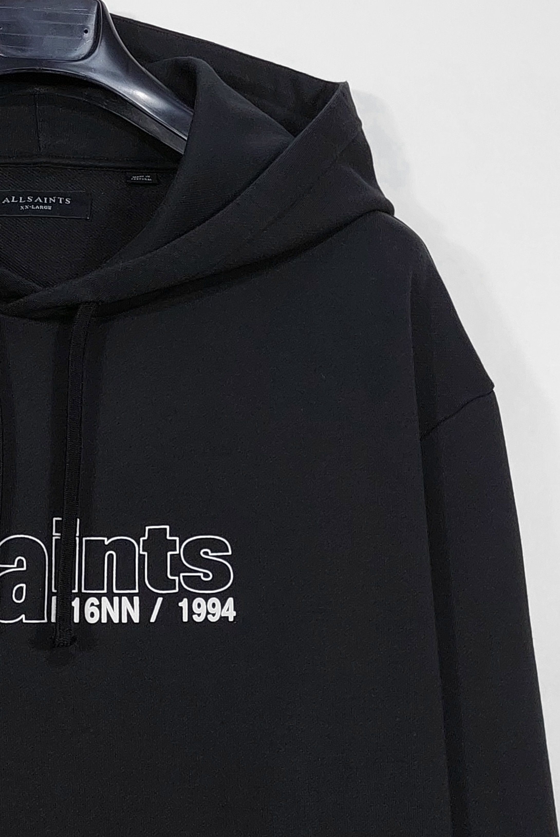 Allsaints logo print hoodie - black XXL Size US XXL / EU 58 / 5 - 5 Thumbnail