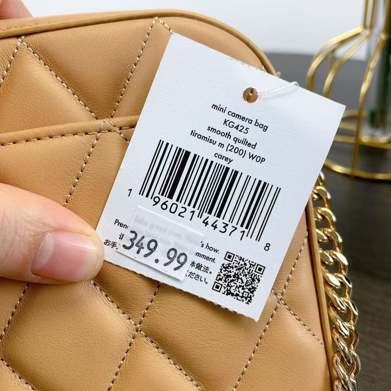 Kate Spade Kate Spade KG425 Carey Quilted Mini Camera Tiramisu Mousse Size ONE SIZE - 7 Thumbnail
