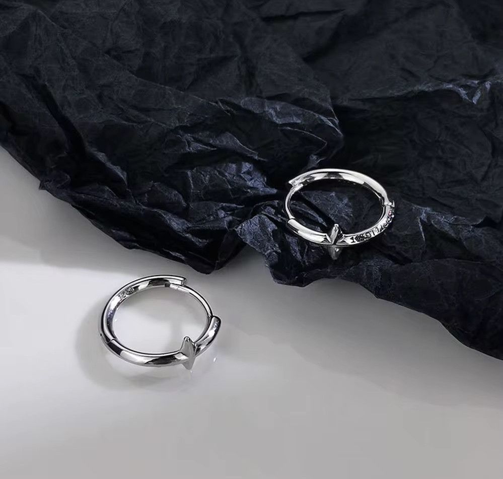 Jewelry Silver Small Star Earrings Size ONE SIZE - 4 Thumbnail