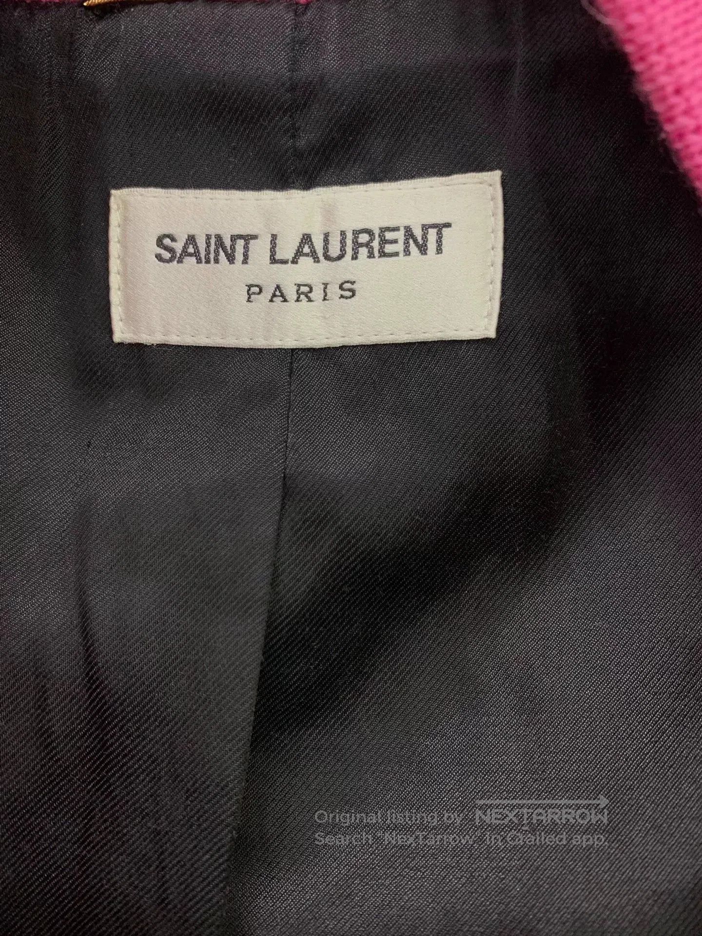 Saint Laurent Paris Saint Laurent Pink Varsity Jacket. Size XXS / US 00 / IT 34 - 3 Thumbnail